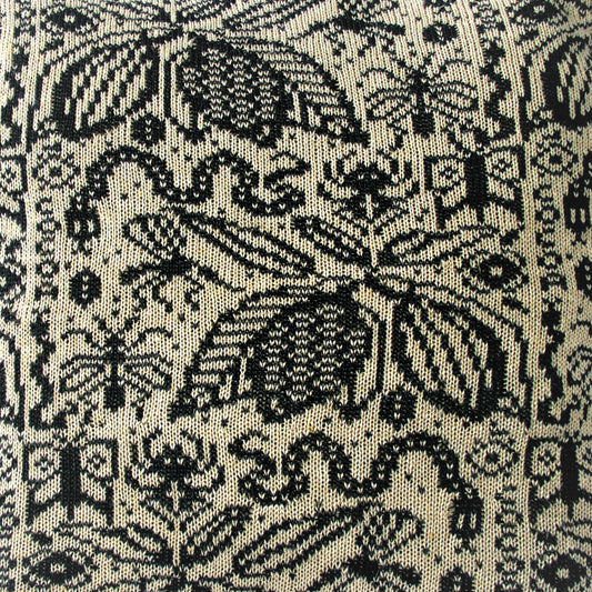 Cocoa Stickad Linnekudde Svart & Natur