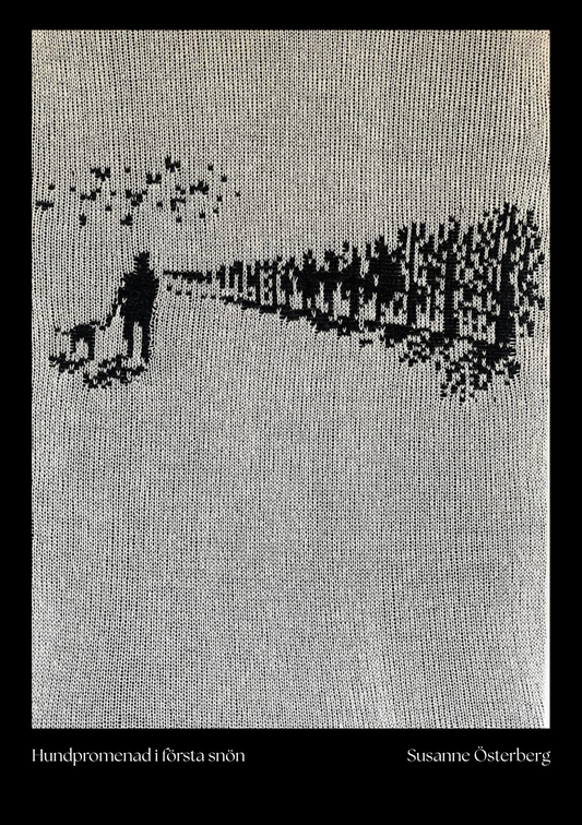 Print Hundpromenad i första snön